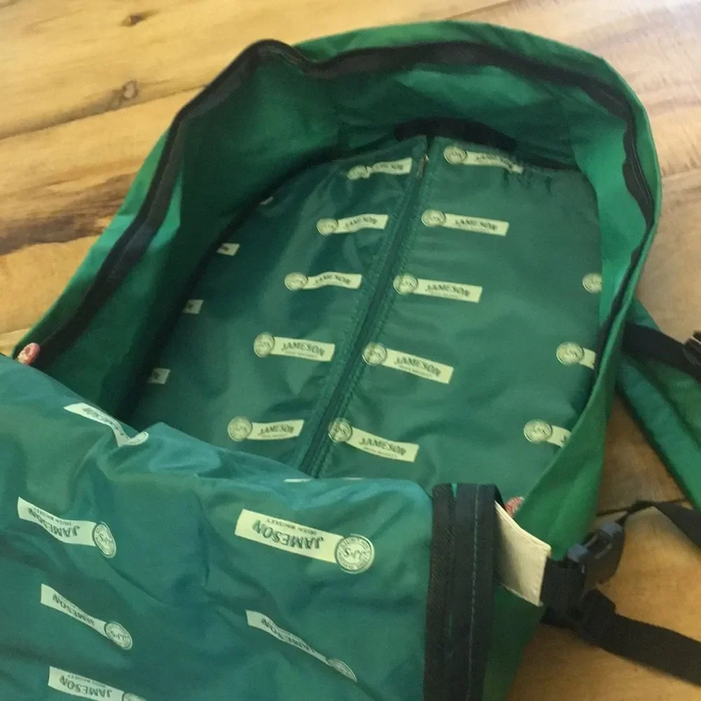Jameson Green Travel Backpack with wheels and a retractable handle